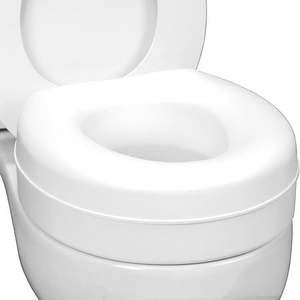 lot 8902 image: HealthSmart Raised Toilet Seat Riser, 15x15x5