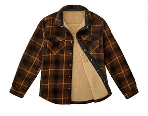 lot 8919 image: Members Mark Mens Sherpa Lined Shacket size small