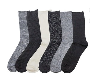 lot 8938 image: Cuddl Duds Womens 6-Pack Super Soft Crew Sock Size 4-10