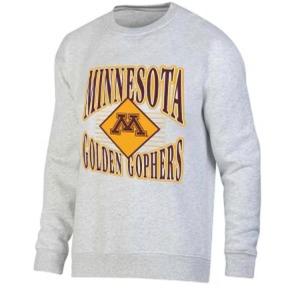 lot 8941 image: Champion Minnesota Golden Gophers crew neck fleece ash sweatshirt XXL