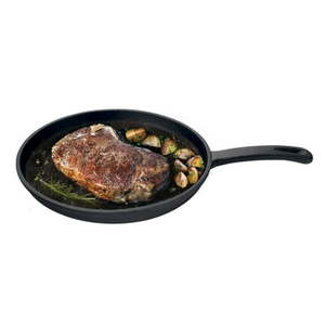 lot 8956 image: Jim Beam 10.5 Cast Iron Skillet, Pre-Seasoned, Heavy-Duty Pan