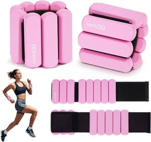 lot 8964 image: Wrist & Ankle Weights 2 Pack (1lb Each), Silicone Bangles