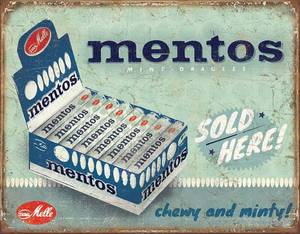 lot 9016 image: Desperate Enterprises Metal Sign - Mentos