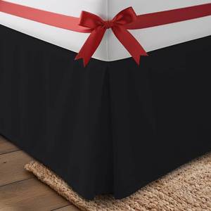lot 9021 image: Utopia Bedding King Bed Skirt - 15-Inch Tailored Drop, Black