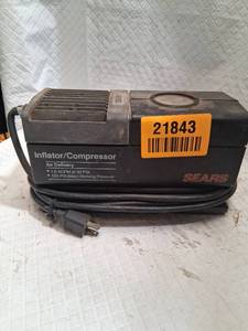 lot 21843 image: Sears Portable Air CompressorInflator 120 PSI