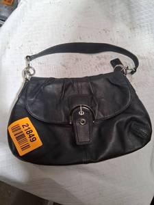lot 21849 image: Coach Black Leather Hobo Shoulder Bag