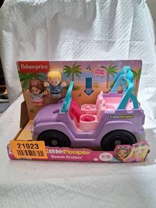 lot 21923 image: Fisher-Price Little People Beach Cruiser Purple Vehicle