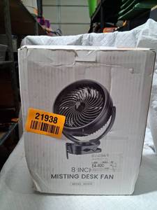 lot 21938 image: 8 Inch Misting Desk Fan Model WH601