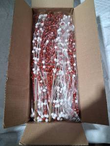 lot 21943 image: Red and White Berry Branch Picks