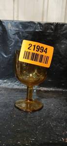 lot 21994 image: Amber Glass Wine Goblet