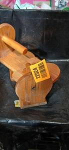 lot 22024 image: Wooden Thread Spools with Stand
