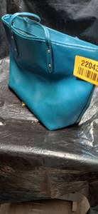 lot 22043 image: Coach Turquoise Leather Handbag