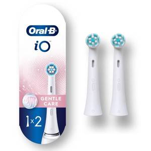 lot 1001 image: Oral-B iO Series Gentle Care Electric Toothbrush Replacement Brush Heads for an Oral-B Electric Toothbrush, 2 count, White - Retail $25