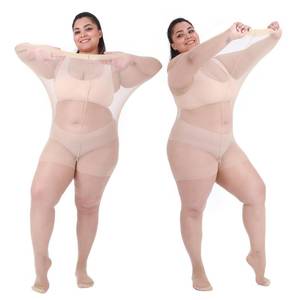 lot 1006 image: LADYFAN 2 Pack Plus Size Pantyhose for Women 30D Ultra-Sheer Control Top Tights Reinforced Toe &amp Waistband