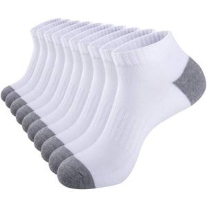 lot 1032 image: eallco 10 Pairs Mens Ankle Socks Low Cut Socks for Men Athletic Socks Breathable Cushioned White&nbsp