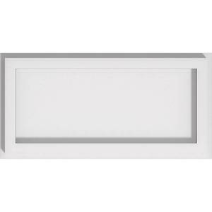 lot 1038 image: Ekena Millwork CMP12X6RE Rectangle Architectural Grade PVC Contemporary Urethane Ceiling Medallions 12W x 6H x 4C x 1P - Retail $20
