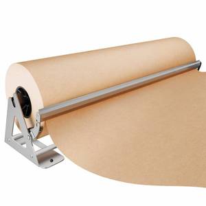 lot 1099 image: DIY Crew 36 Inch Paper Roll Dispenser and Cutter - Heavy-Duty Wall Mountable, Non Slip Tabletop - Kraft, Freezer, Butcher Paper - Up to 1000ft Rolls - Retail $66