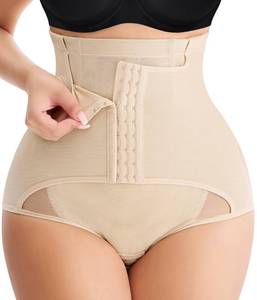 lot 1103 image: MERYOSZ Butt Lifting Panties High Waisted Tummy Control Shapewear for Women Waist Trainer Mesh Body Shaper Underwear (Beige,X-Large) - Retail $23