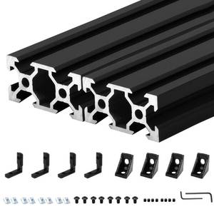 lot 1135 image: Seekliny 2Pack 2040 Aluminum Extrusion V Slot 1000mm Black Extruded Aluminum Profile 20x40 V-Slotted Framing European Standard Anodized Linear Rail for 3D Printer Accessories Parts CNC - Retail $292