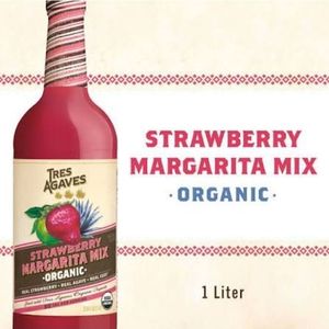 lot 1165 image: 12 pk Tres Agaves Organic Strawberry Margarita Mix 33.8 Oz Bottles