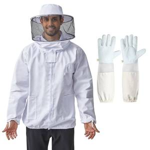 lot 1170 image: Professional Bee Jacket for Men & Women with Round Veil, Beekeeping Jacket with Ventilated Glove, Beekeeper Jackets Bee Outfit for Backyard and Bee Keeper M - Retail $33