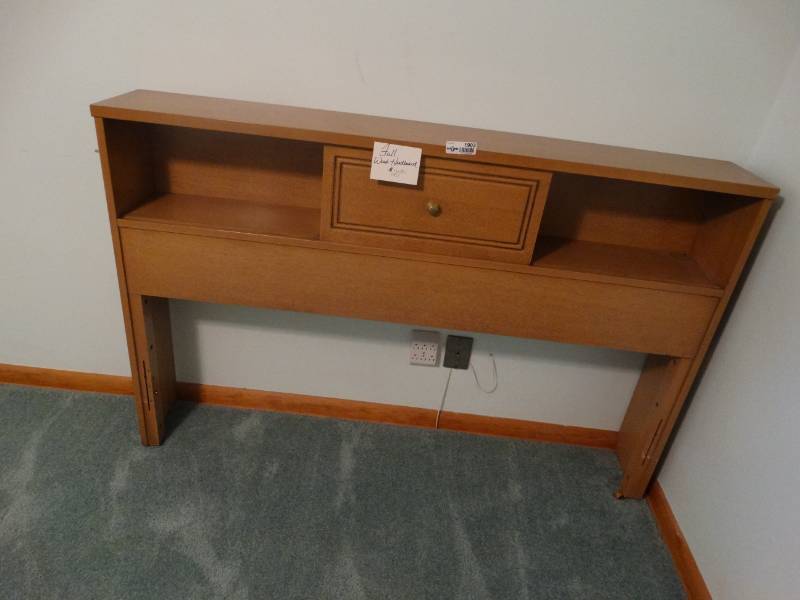 lot 1903 image: Full wood bed frame.