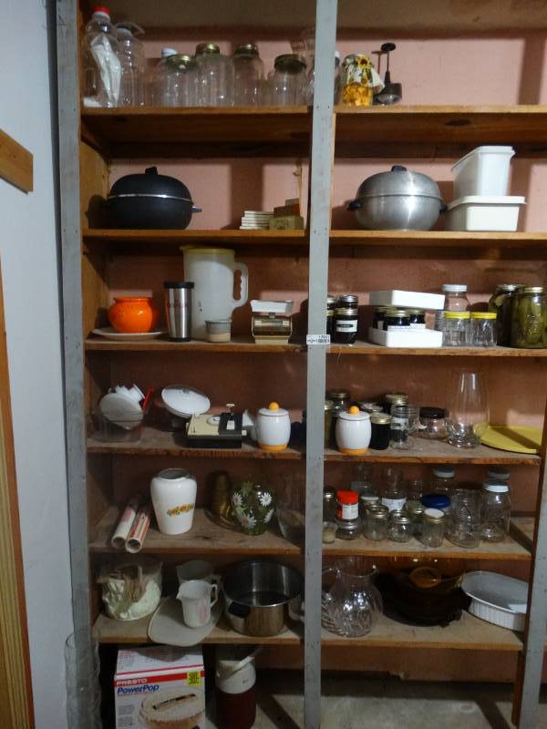 lot 17011 image: Large lot of jars, vases, presto power pop, jars, etc.