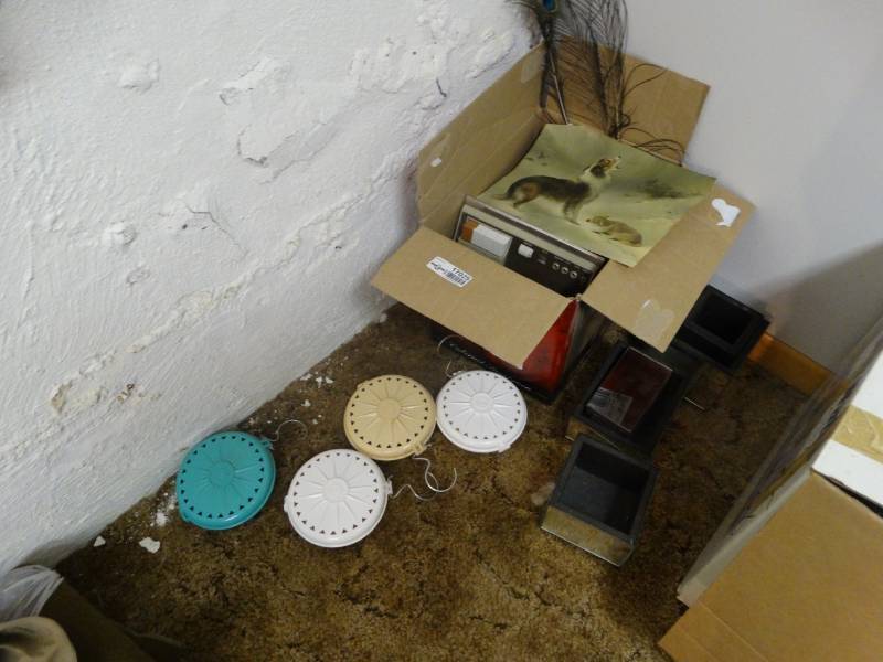 lot 17025 image: Lot of cds, Containers with mirrors on side.