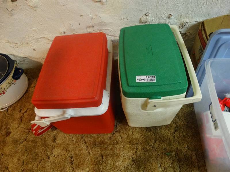 lot 17033 image: 2 small coolers.