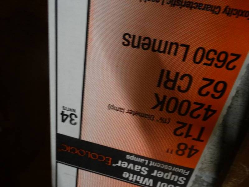 lot 17054 image: Box with 9- 48 T12 bulbs.