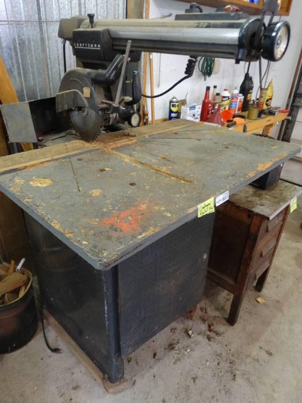 Craftsman Radial Saw W Base Cabinet West Wichita Estate Auction