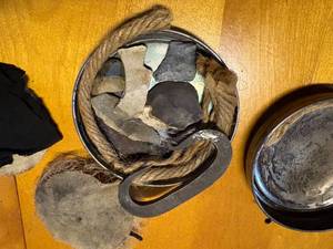 lot 1616 image: RENDEZVOUS COSTUME ITEMS, VINTAGE SUITCASE AND CONTENTS , MISC.........KCHN