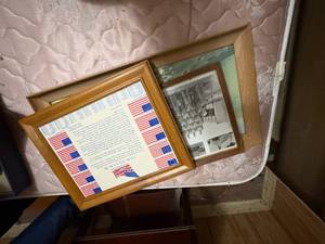 lot 1642 image: 3 vintage pictures (camel, American flags, military photos) -- NBD