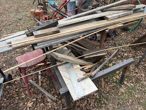lot 1743 image: Shooting bench & lumber -- BY