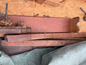 lot 1760 image: Black powder rifle for sighting stand & 2-gun stack, blanks -- BY