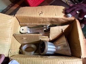 lot 1660 image: Vintage meat grinder, sausage stuffer - NS