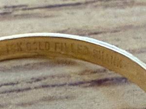 lot 1819 image: 10KT GOLD FILLED RING 3.42 GRAMS