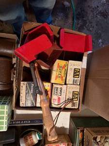 lot 1969 image: 12 GAUGE SHELLS, BOX OF TRAP LOADERS & THROWER