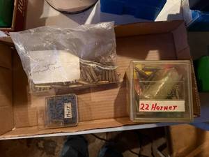 lot 1979 image: .22 HORNET CASINGS BULLETS