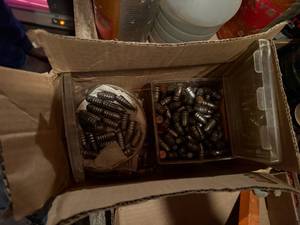 lot 1990 image: Black powder lead bullets -- SSH