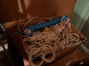 lot 2146 image: BOX OF ROPE- SHOP WW