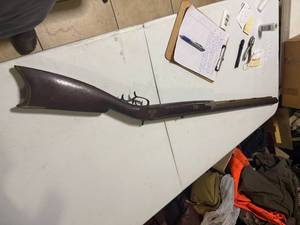 lot 1177 image: CUSTOM MADE .30 CAL. BENCH REST BLACK POWDER PERCUSSION RIFLE
