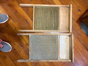 lot 1875 image: NATIONAL WASHBOARD CO. X  (ONE (1) GLASS & ONE (1) METAL- SBD