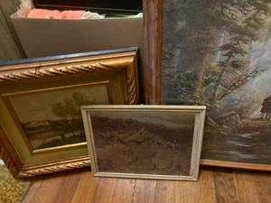 lot 2211 image: THREE (3) PAINTINGS- HF