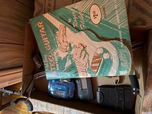 lot 2219 image: GUITAR STAND, TUNERS, RESIN, STEEL GUITAR BOOK- NBD
