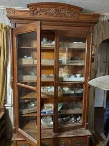 lot 2248 image: WOOD CHINA HUTCH- LR