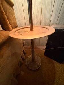 lot 2260 image: VINTAGE FLOOR LAMP TABLE - LR