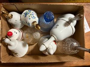 lot 2172 image: GLASS & PORCELAIN BELLS- LR