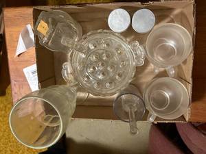 lot 2175 image: GLASSWARE (SCOTTIE DOG, FLOWER FROG & MORE)- LR