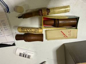 lot 1188 image: LOHMAN NO. 103 DUCK CALL, CIRCE CALL OF THE WILD,  LYMAN LARGE PRIMER POCKET REAMER